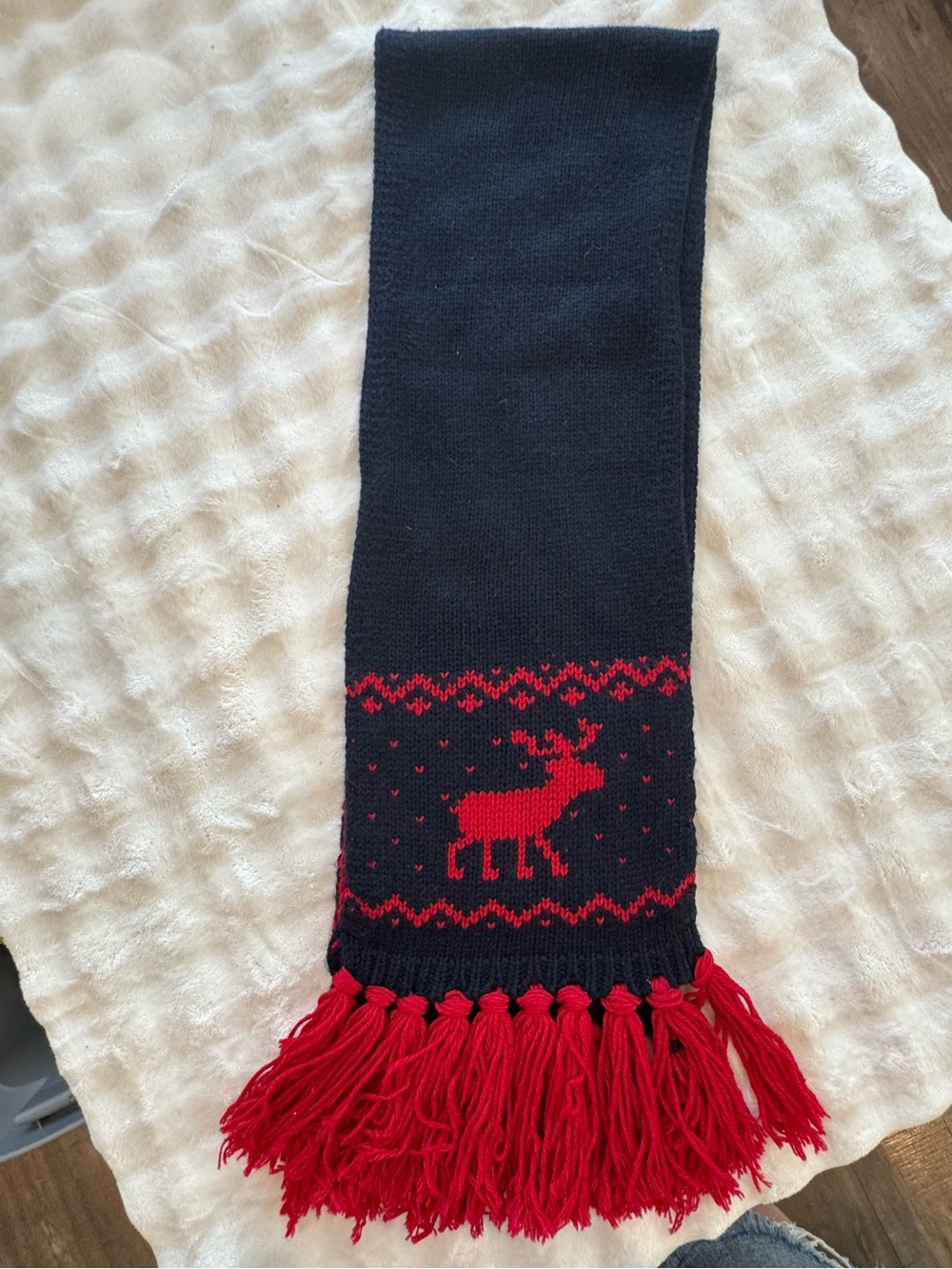 Vintage Abercrombie & Fitch winter knit moose scarf